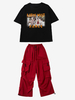 Costumi di danza jazz Pantaloni superiori in poliestere unisex Abbigliamento da ballo