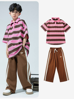 Costumi di danza jazz Pantaloni superiori in poliestere unisex Abbigliamento da ballo
