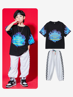 Costumi di danza jazz Pantaloni superiori in poliestere unisex Abbigliamento da ballo