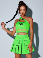 Costumi di danza jazz Top in poliestere da donna Pantaloni da ballo