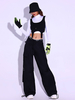 Costumi di danza jazz Top in poliestere da donna Pantaloni da ballo