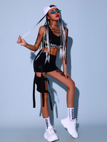 Costumi di danza jazz Top in poliestere da donna Pantaloni da ballo