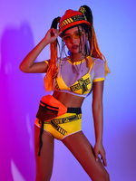 Costumi di danza jazz Top in poliestere da ragazza Pantaloni da ballo