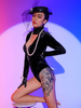 Costumi di danza jazz Tuta da ballo in velluto da donna