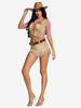 Costumi di Halloween Marrone chiaro Vintage Party Set Vacanze Costumi da Cowgirl