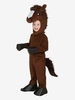 Costumi di Halloween per bambini Costume da cavallo in poliestere in fibra di poliestere marrone caffè animale
