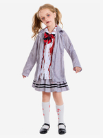 Costumi di Halloween per bambini Set di Halloween grigio Gonna con cravatta in poliestere per bambini
