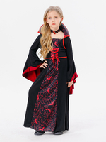 Costumi di Halloween per bambini Set di Halloween in poliestere nero con collana e vestito per bambini