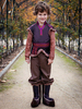 Costumi di Halloween per bambini Set di Halloween marrone caffè Pantaloni superiori in fibra di poliestere per adulti