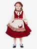 Costumi di Halloween per bambini Set di Halloween rosso Vestito in poliestere per bambini Copricapo