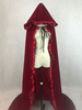 Costumi natalizi per le feste di Natale in poliestere per mantelli con poncho bordeaux natalizi da donna