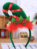 Costumi natalizi per le feste natalizie in fibra di poliestere con fascia per capelli verde di Natale