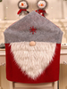 Costumi natalizi rossi in fibra di poliestere con cappelli natalizi grigi
