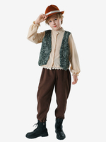 Costumi Oktoberfest per bambini Set marrone caffè Panciotto Pantaloni Set
