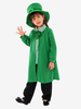 Costumi per le feste Festa di San Patrizio Mantello verde pantaloni cappello set per bambine