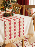 Costumi per le vacanze di Natale in plaid di poliestere in fibra di poliestere rosso di Natale