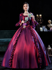 Costumi retrò Abito per donna Costume da Maria Antonietta in stile europeo rosso Ture Costume del XVIII secolo
