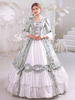 Costumi retrò bianchi Costume da Marie Antoinette in poliestere da donna Costume gotico del XVIII secolo
