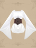 Costumi retrò bianchi Top in poliestere da donna Abito da ballo per feste in costume retrò di Maria Antonietta