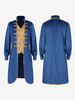 Costumi retrò blu vintage in poliestere a maniche lunghe per uomo