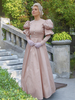 Costumi retrò champagne Abito in poliestere di pizzo Tunica da donna in costume retrò di Maria Antonietta Abbigliamento vintage