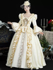 Costumi retrò champagne copricapo in poliestere con volant in pizzo da donna costume retrò di Maria Antonietta costume del XVIII secolo