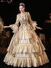 Costumi retrò champagne Fiocchi in poliestere Costume da Maria Antonietta Costume da donna in stile ROCOCO del XVIII secolo