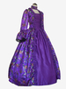 Costumi retrò duva Tessuto in raso con lacci Stampa tatuaggio Girocollo Costume gotico da ragazza Maria Antonietta Set Abito da ballo in maschera