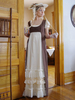 Costumi retrò marrone scuro Costume da donna con volant in pizzo di poliestere Maria Antonietta Gilet Abbigliamento vintage occidentale