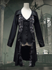 Costumi retrò neri Costume da uomo di Maria Antonietta Bottoni in pizzo Soprabito in poliestere Costume retrò del XVIII secolo