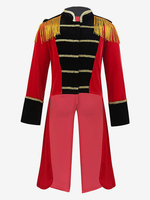 Costumi retrò per uomo a maniche lunghe con frange in poliestere retrò vintage rosso