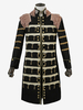 Costumi retrò per uomo a maniche lunghe in poliestere elegante vintage nero