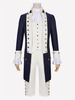 Costumi retrò per uomo a maniche lunghe in poliestere retrò vintage bianco