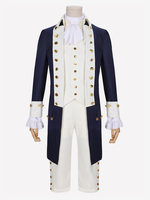 Costumi retrò per uomo a maniche lunghe in poliestere retrò vintage bianco