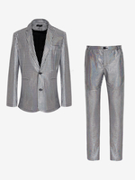 Costumi retrò per uomo a maniche lunghe in poliestere retrò vintage blu