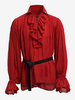 Costumi retrò per uomo a maniche lunghe in poliestere retrò vintage nero