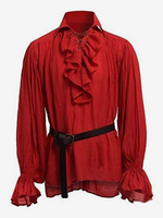 Costumi retrò per uomo a maniche lunghe in poliestere retrò vintage nero
