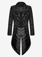 Costumi retrò per uomo a maniche lunghe in poliestere retrò vintage nero