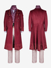 Costumi retrò per uomo a maniche lunghe in poliestere retrò vintage rosso