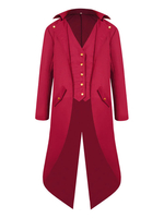 Costumi retrò per uomo Cappotto alto basso con bottoni vintage