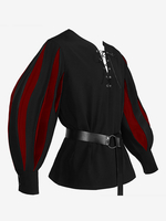 Costumi retrò per uomo in fibra di poliestere poliestere a maniche lunghe retrò vintage bianco