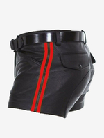 Costumi retrò per uomo in pelle PU retrò skinny vintage neri