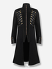 Costumi retrò per uomo in poliestere a maniche lunghe jacquard western vintage nero