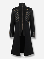 Costumi retrò per uomo in poliestere a maniche lunghe jacquard western vintage nero