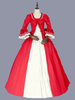 Costumi retrò rossi Fiocchi da donna Costume da Maria Antonietta in poliestere Abito a tunica Abito da ballo in maschera retrò