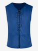 Costumi retrò senza maniche in poliestere retrò vintage blu per uomo