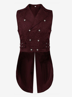 Costumi retrò senza maniche in poliestere retrò vintage nero per uomo