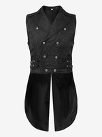 Costumi retrò senza maniche in poliestere retrò vintage nero per uomo