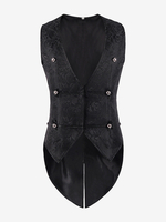 Costumi retrò senza maniche in poliestere vintage nero per uomo
