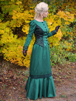 Costumi retrò verde scuro Costume da Maria Antonietta da donna Set di pizzo in poliestere Gonna superiore Abbigliamento vintage retrò